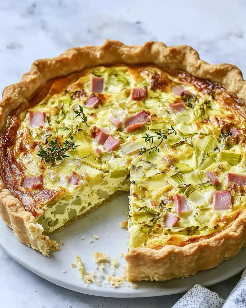 Lauch-Quiche mit Schinken First Image First Image
