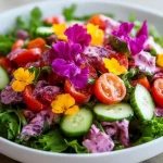 Leckerer kalorienarmer Salat, auch als Abendbrot First Image First Image