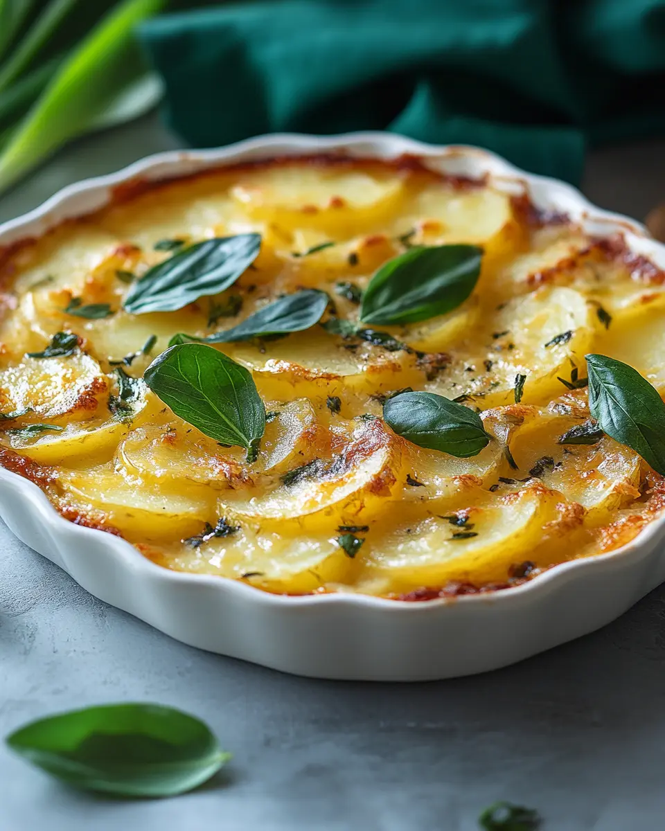 Bärlauch-Kartoffelgratin macht dich glücklich und zufrieden!