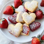 Liebesbrief Kekse mit Erdbeeren First Image First Image