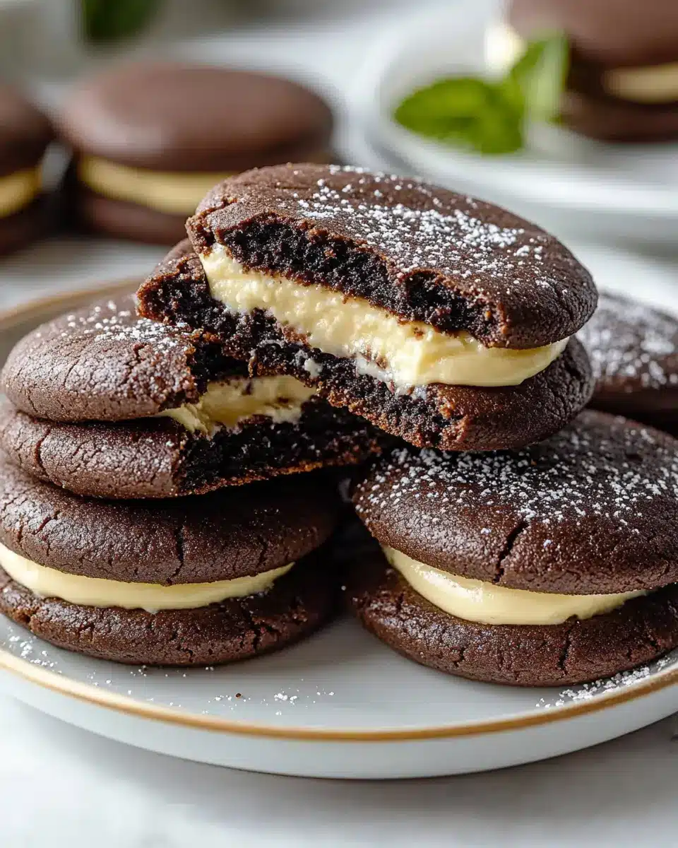Käsekuchen gefüllte Schokoladenkekse: Indulgent Sweet Bliss