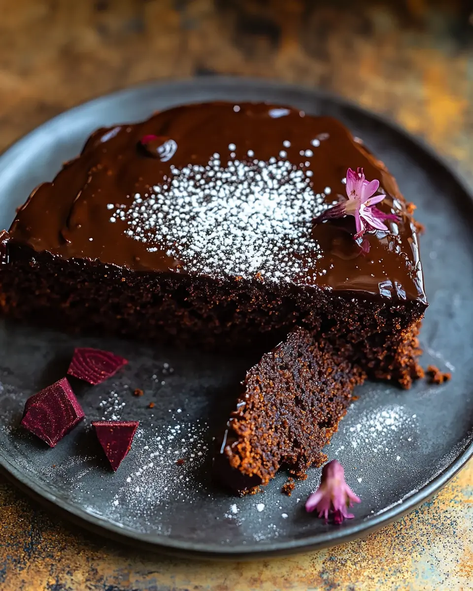 Saftiger Rote Bete Kuchen mit Schokolade First Image First Image