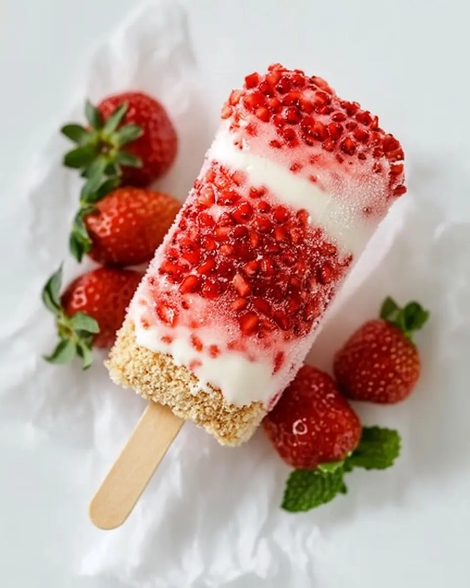 Erdbeer-Shortcake-Eis am Stiel: Indulgent Summer Bliss