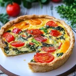 Vegetarische Quiche mit viel Gemüse First Image First Image