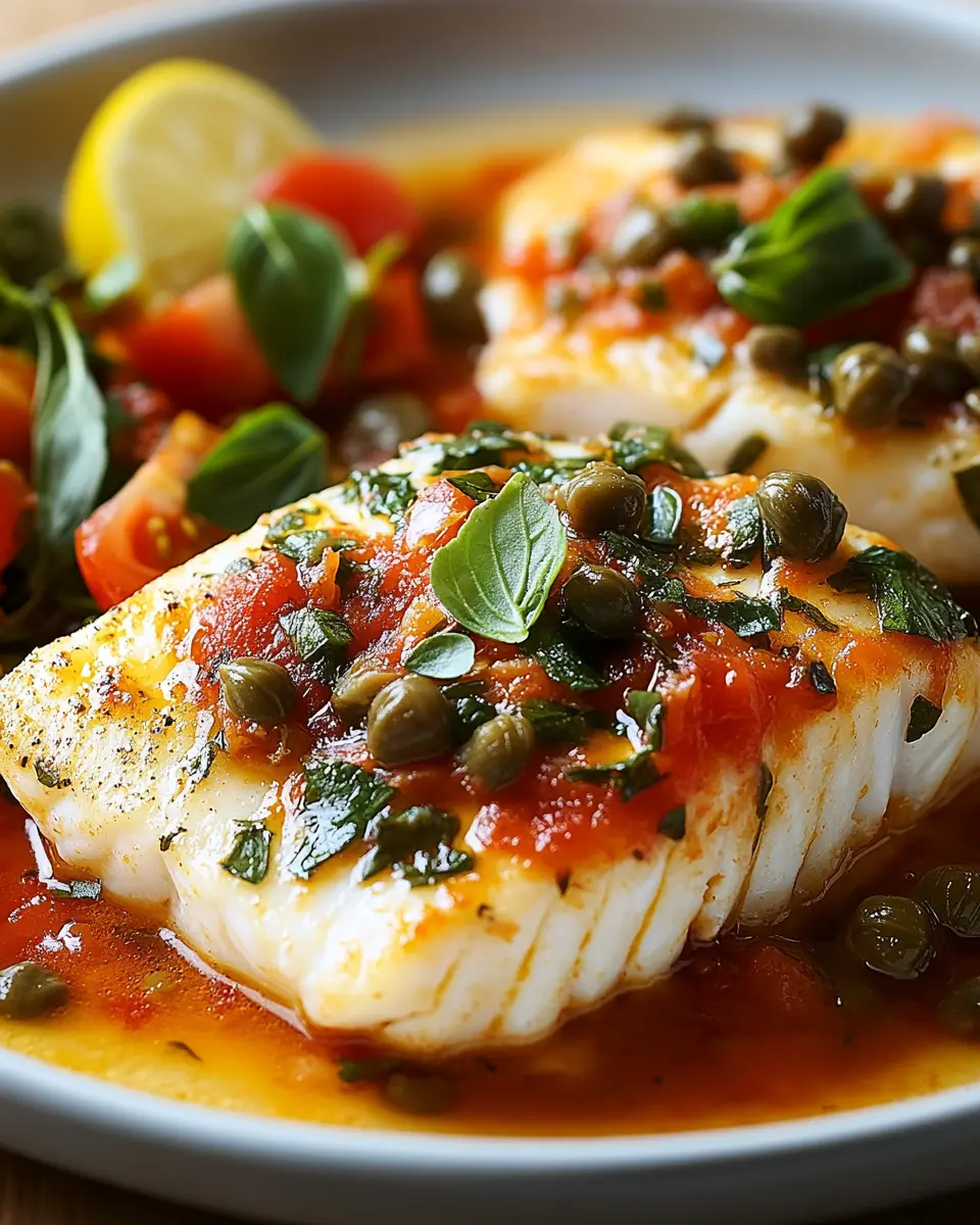 Kabeljau in Tomaten-Kapern-Sauce: A Juicy Mediterranean Delight