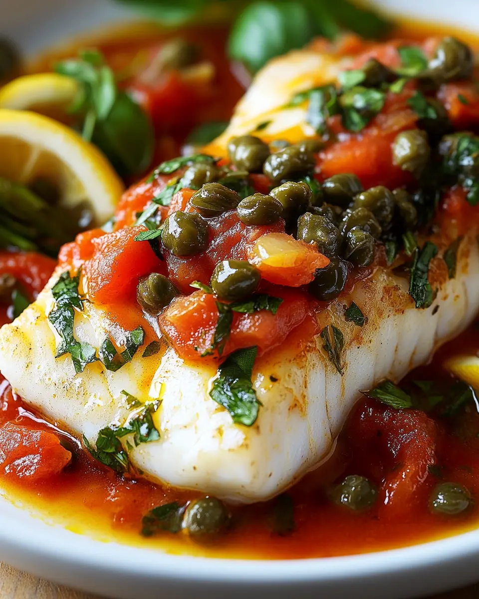Kabeljau in Tomaten-Kapern-Sauce: A Juicy Mediterranean Delight