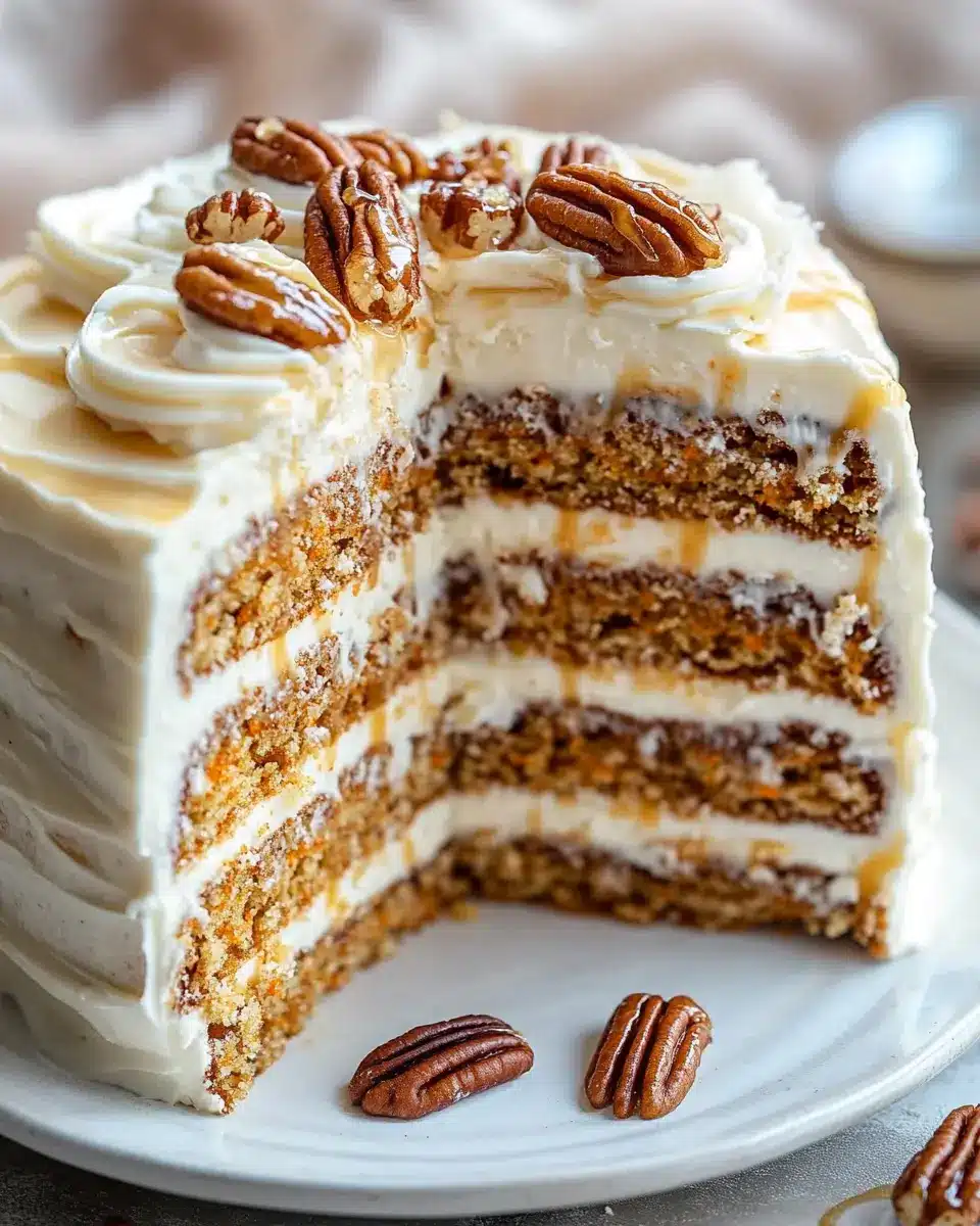 Rüblitorte mit Vanille-Frosting: Indulgent Bliss with Pecans