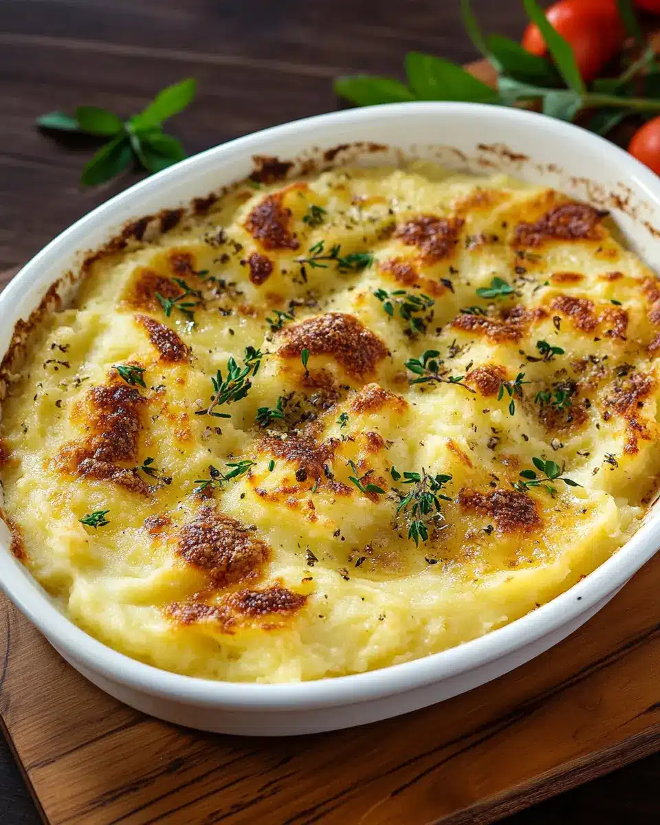 Kartoffelstampf mit Mozzarella überbacken: Indulgent Comfort Food