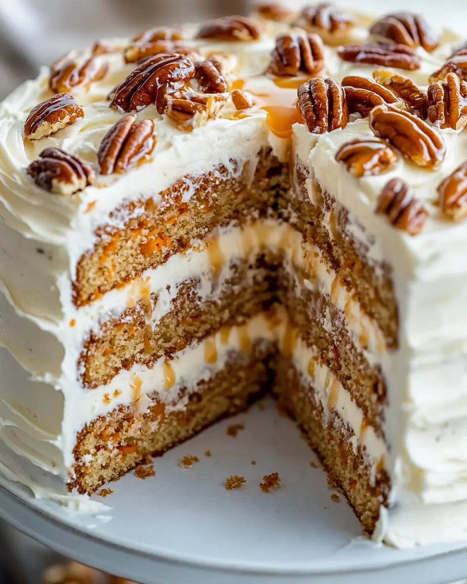 Rüblitorte mit Vanille-Frosting: Indulgent Bliss with Pecans