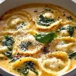 Cremige Ravioli-Suppe im Toscana-Style First Image First Image