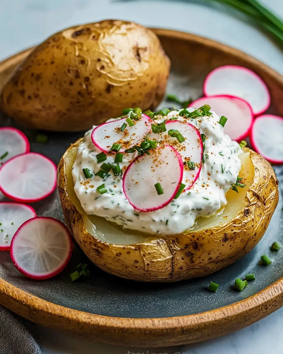 Klassische Ofenkartoffel mit Radieschen-Kräuter-Quark Bliss