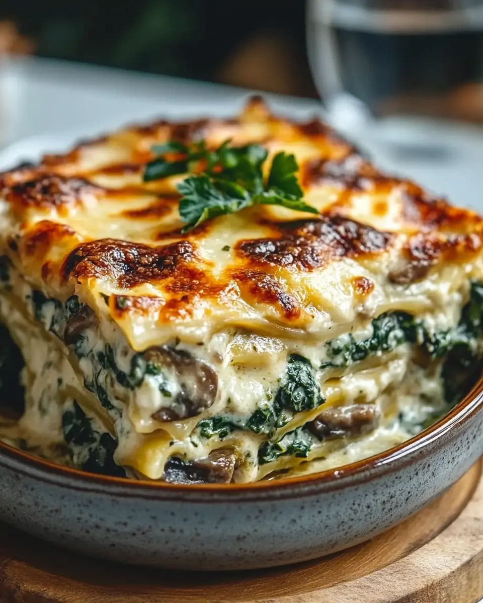 Spinat Champignon Lasagne: Indulgent Comfort Made Easy!