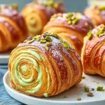 Croissant-Rollen mit Pistazien-Frosting First Image First Image