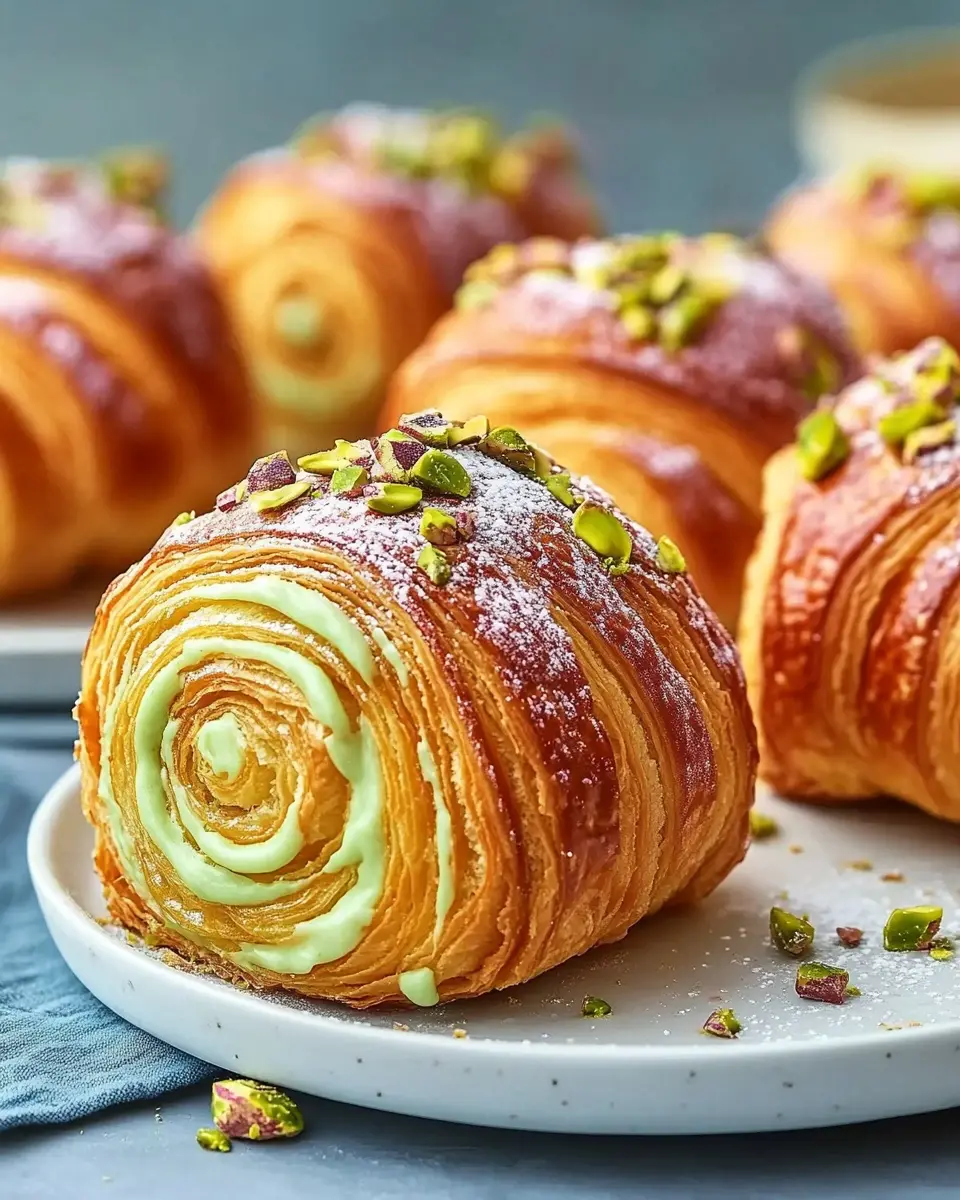 Croissant-Rollen mit Pistazien-Frosting: Irresistibly Decadent!