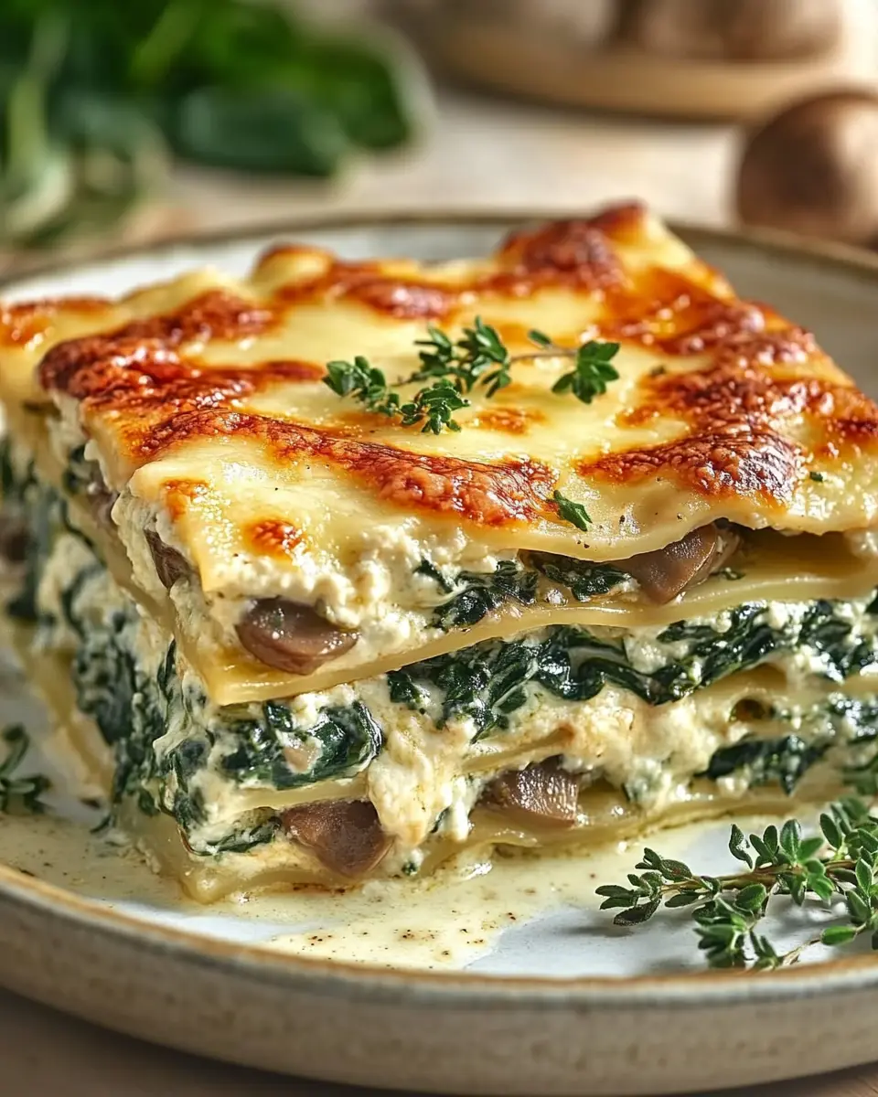 Spinat Champignon Lasagne
