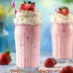 Erdbeer-Milchshake mit Vanilleeis | sommerlich frisch First Image First Image