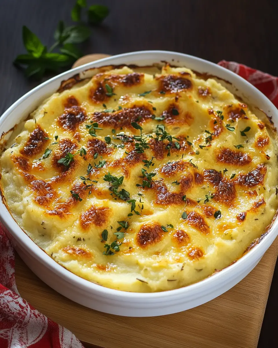 Kartoffelstampf mit Mozzarella überbacken: Indulgent Comfort Food
