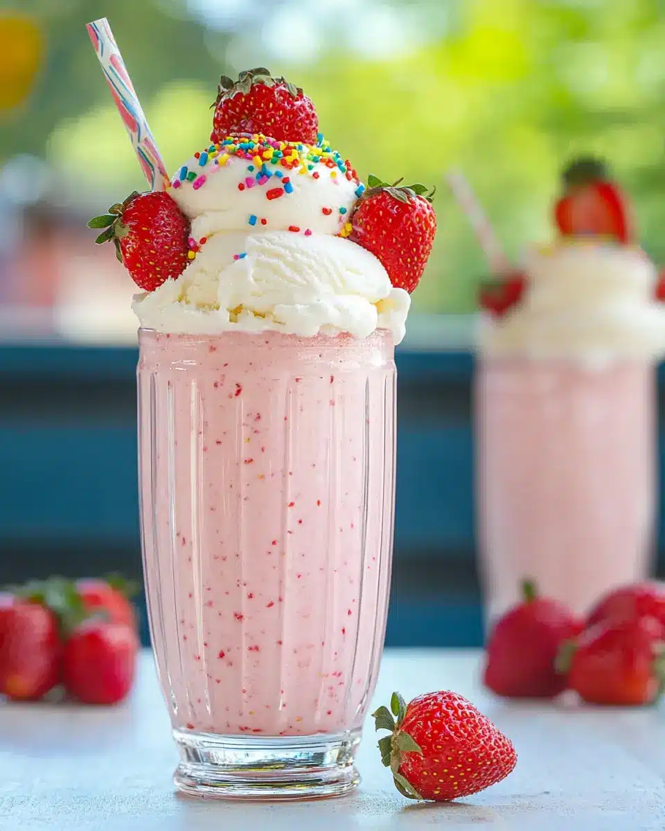 Erdbeer-Milchshake mit Vanilleeis: Sommerlich Frisch & Fruchtig