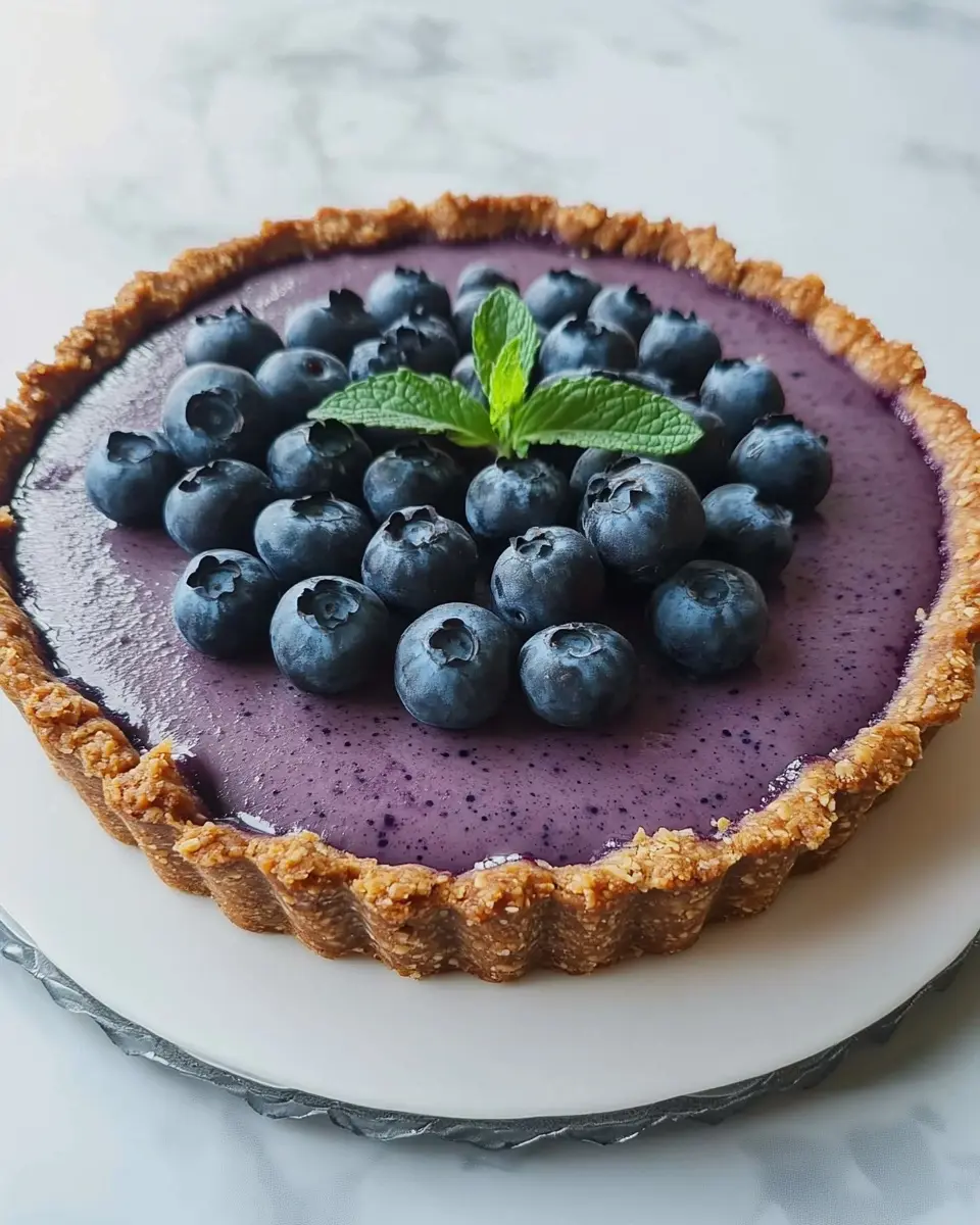 Vegane Tarte mit Nussboden: Best Bl blueberry Delight 6