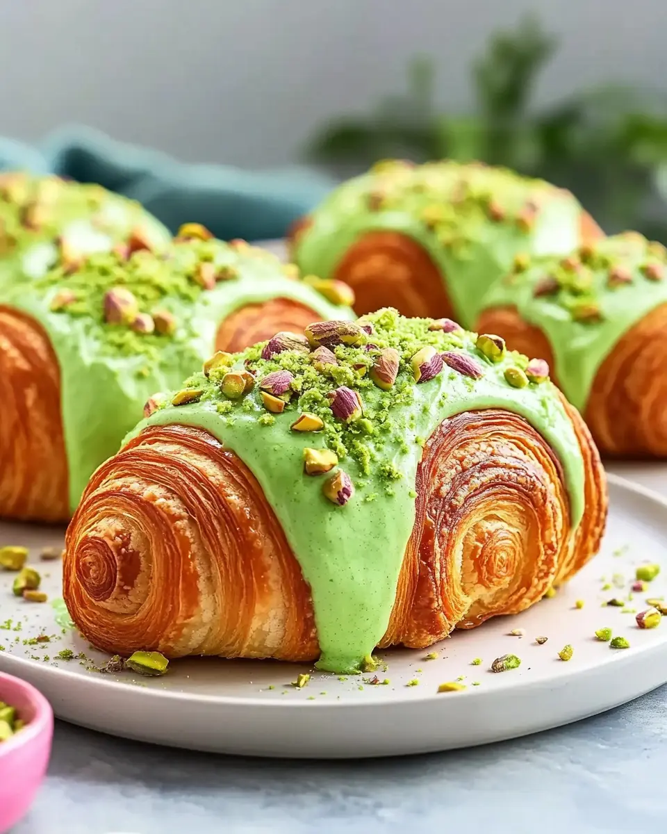 Croissant Rollen mit Pistazien Frosting: Irresistibly Sweet Delight