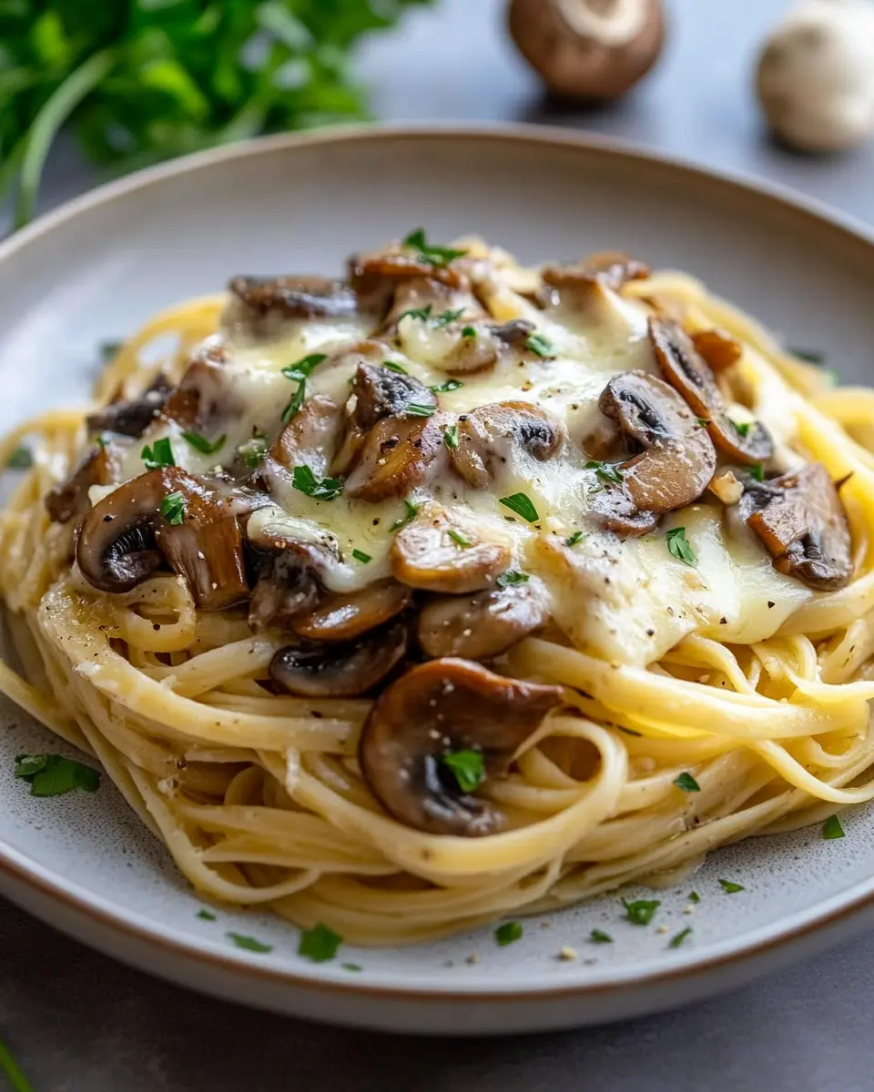 Pasta mit karamellisiertem Lauch und Pilzen auf Gruyère: Irresistibly Cozy Comfort!