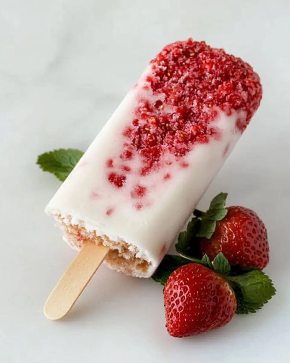 Erdbeer-Shortcake-Eis am Stiel – Knoblauchkopf First Image First Image