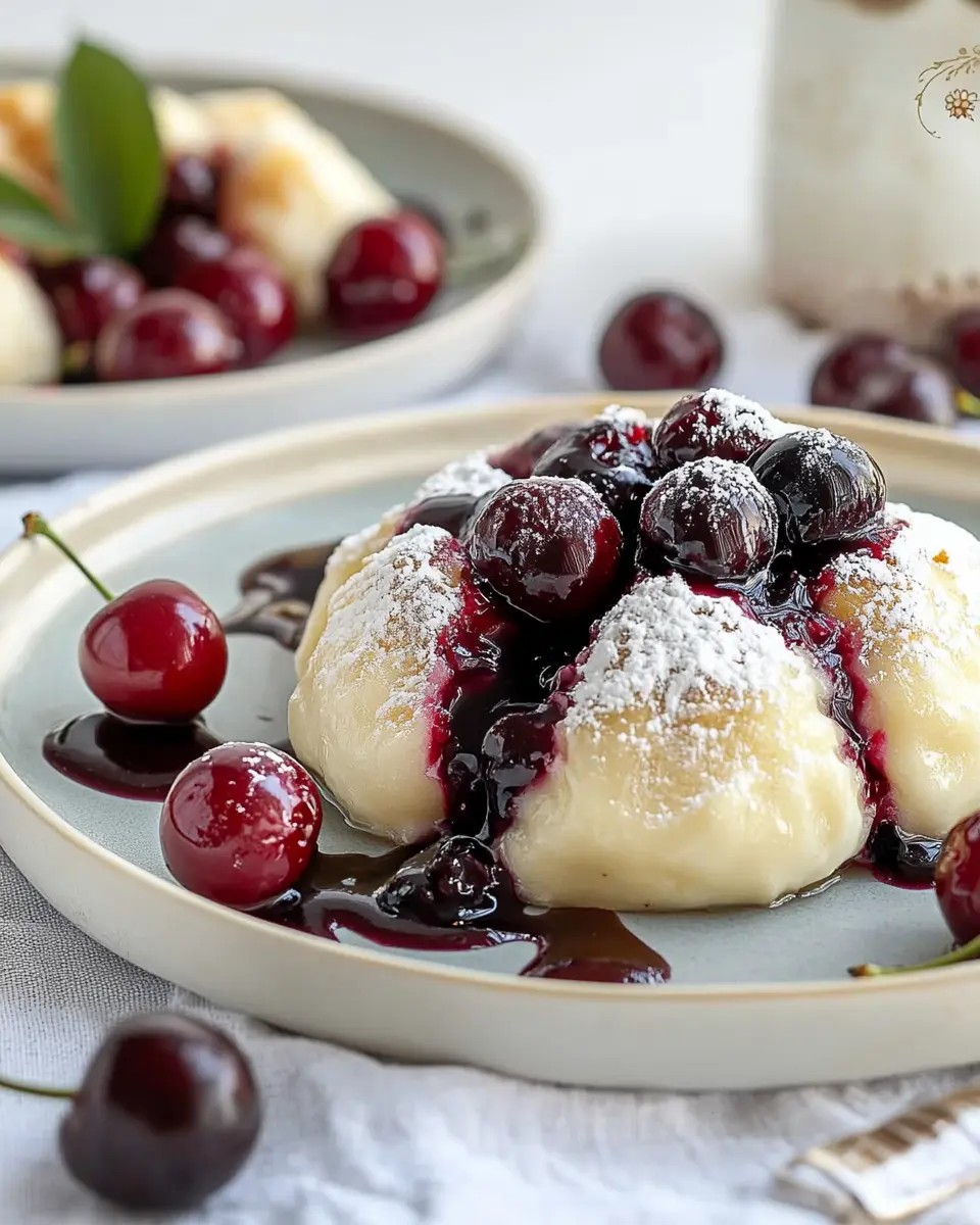 Germknödel mit Kirschen und Vanillesosse: A Decadent Delight