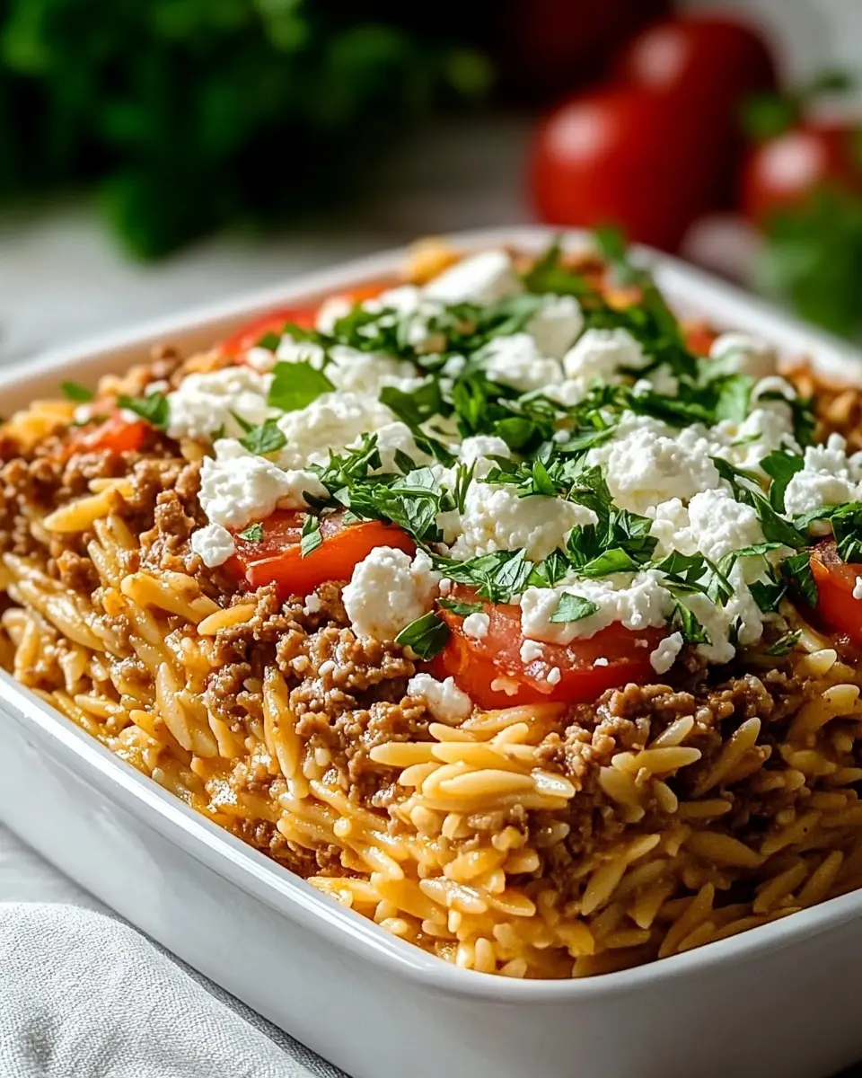 Griechischer Kritharaki-Hackauflauf mit Feta: A Cozy Delight