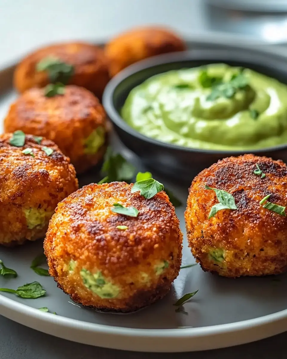 Lachsbällchen mit cremiger Avocado-Soße: Irresistibly Delicious!