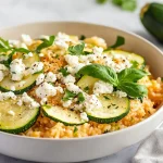 Zucchini-Reis-Pfanne mit Feta First Image First Image