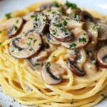 Spaghetti mit cremiger Champignon-Sahnesauce einfach gemacht First Image First Image