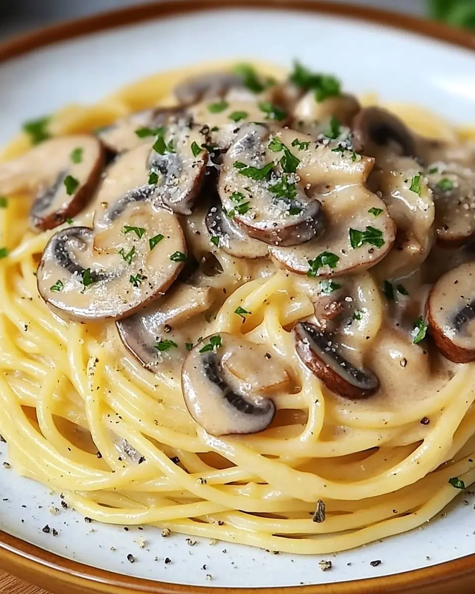 Spaghetti mit cremiger Champignon-Sahnesauce: Einfach und Verführerisch