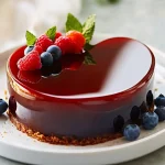 Spiegelglas Herz Torte mit Fruchtkern First Image First Image
