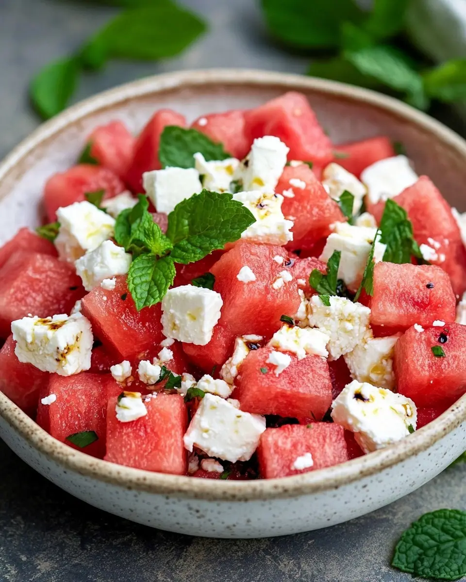 Wassermelonen-Feta-Salat mit Minze: Juicy & Refreshing Delight 5