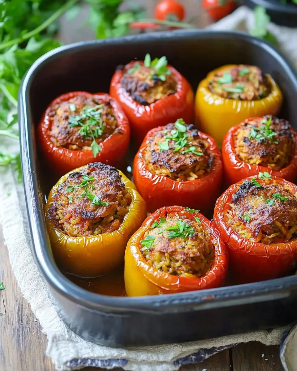 Dolma gefüllte Paprika: Irresistibly Stuffed with Flavor!