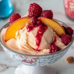 Pfirsich Melba Eis im Ninja Creami First Image First Image