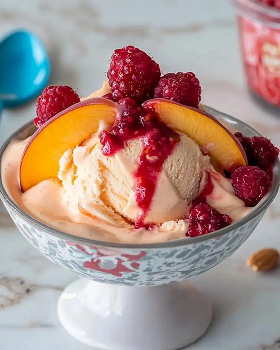 Pfirsich Melba Eis im Ninja Creami: Irresistibly Creamy Bliss