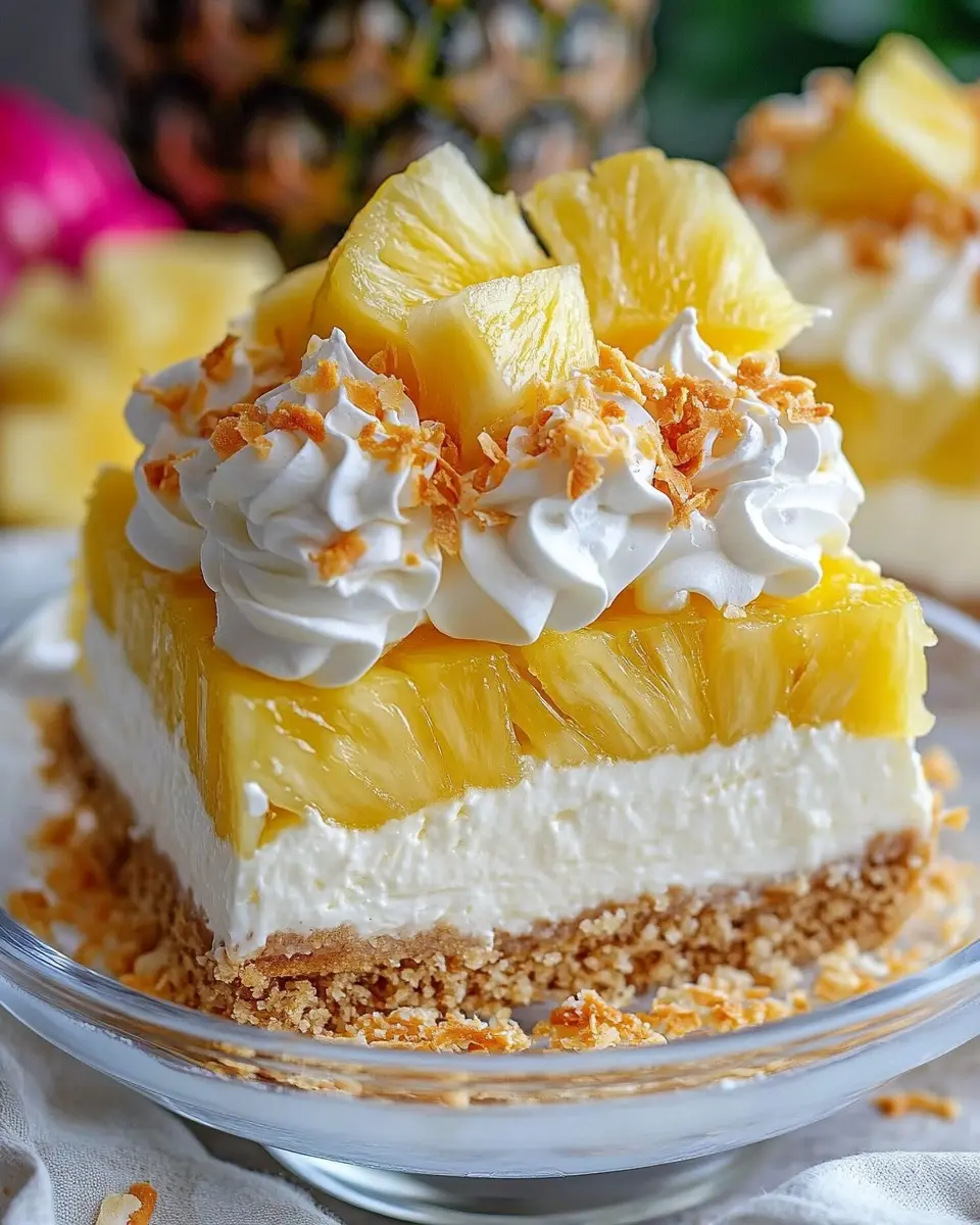No-Bake Pineapple Cheesecake: Irresistibly Light and Creamy