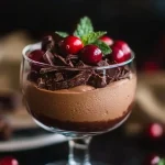 Himmlisch leichtes Mousse au Chocolat mit Cranberries First Image First Image