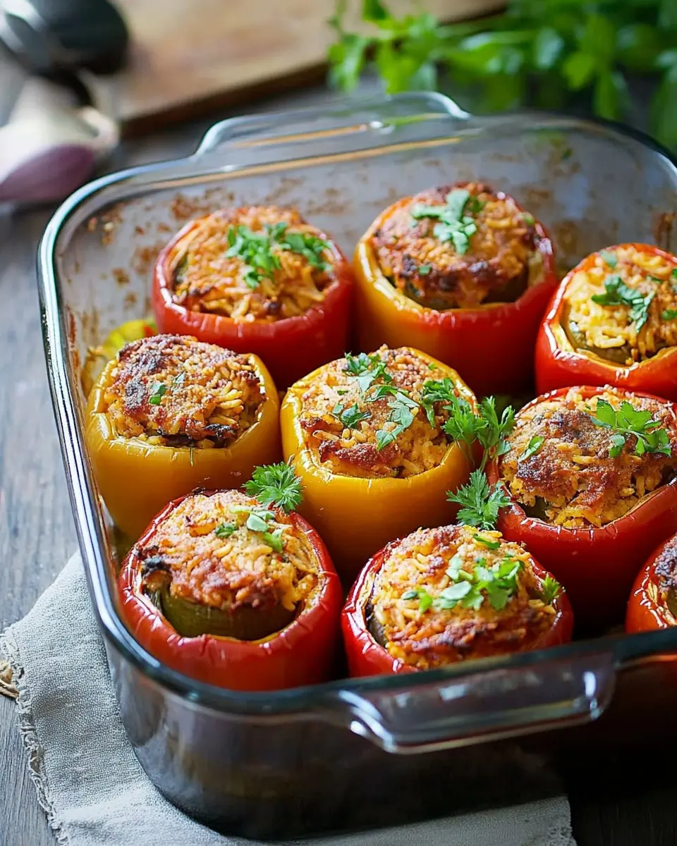 Dolma gefüllte Paprika