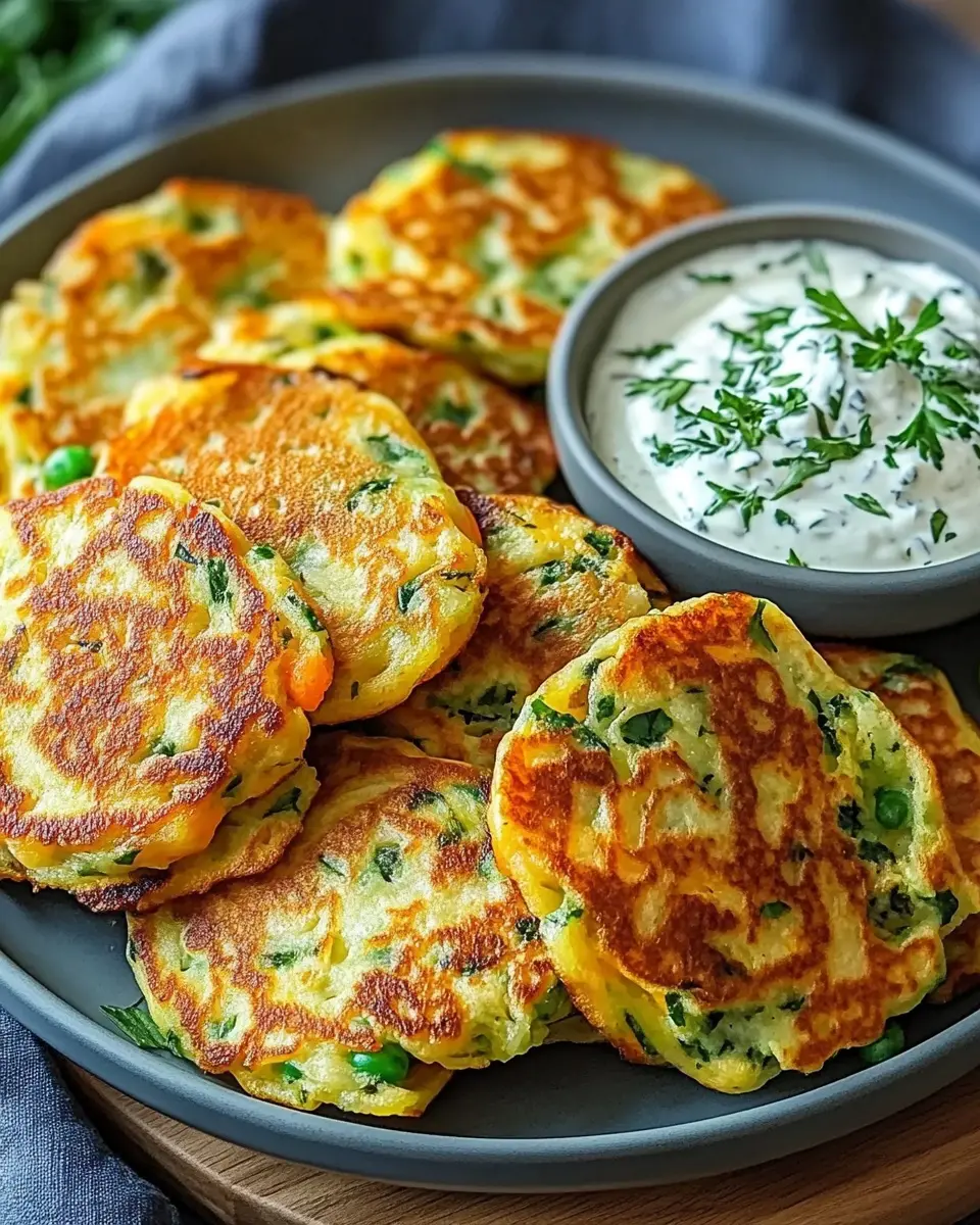 Gemüsepfannkuchen mit Kräuterdip: Irresistibly Fresh & Flavorful! 7