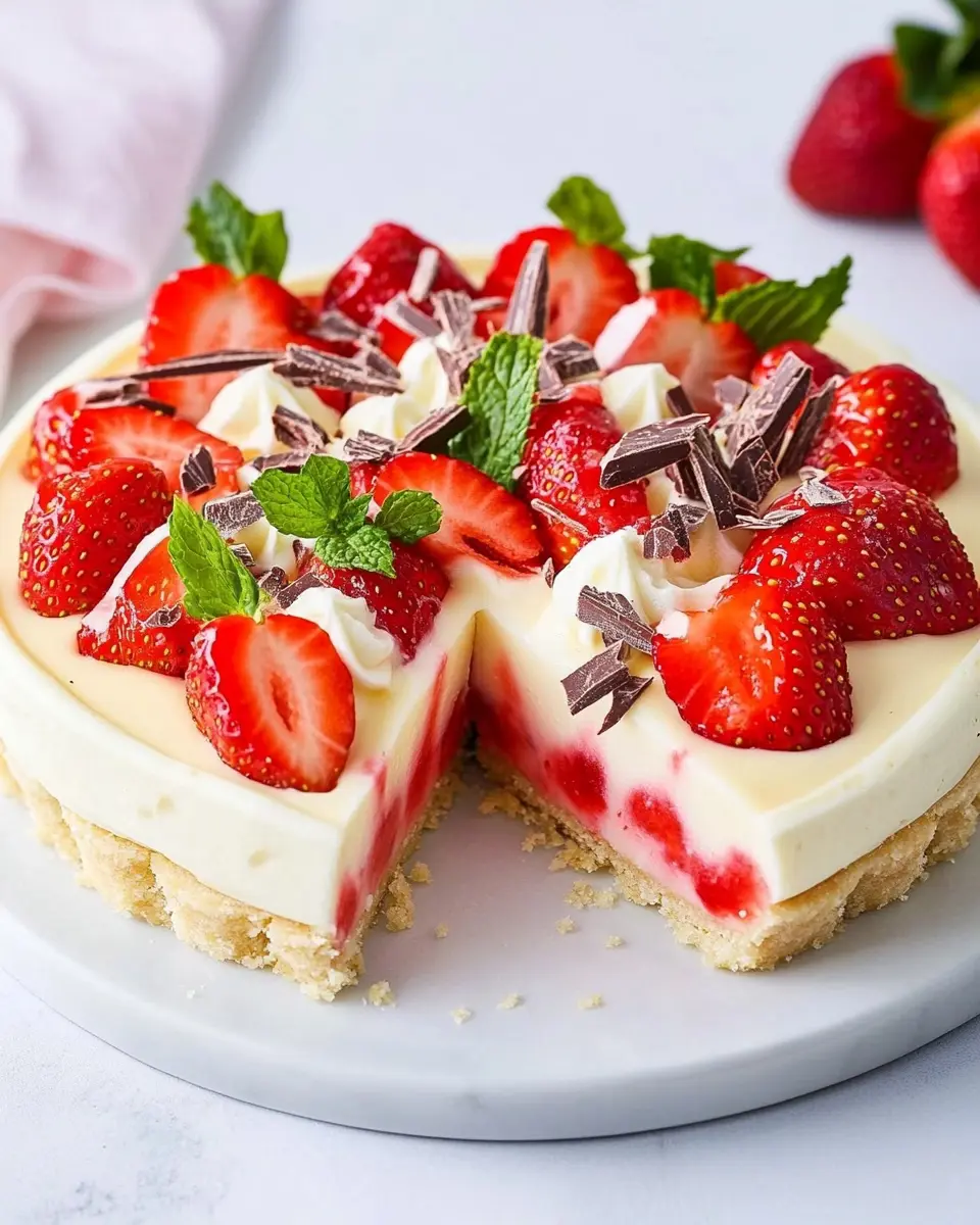 No-Bake Erdbeertorte: Creamy White Chocolate Delight 6