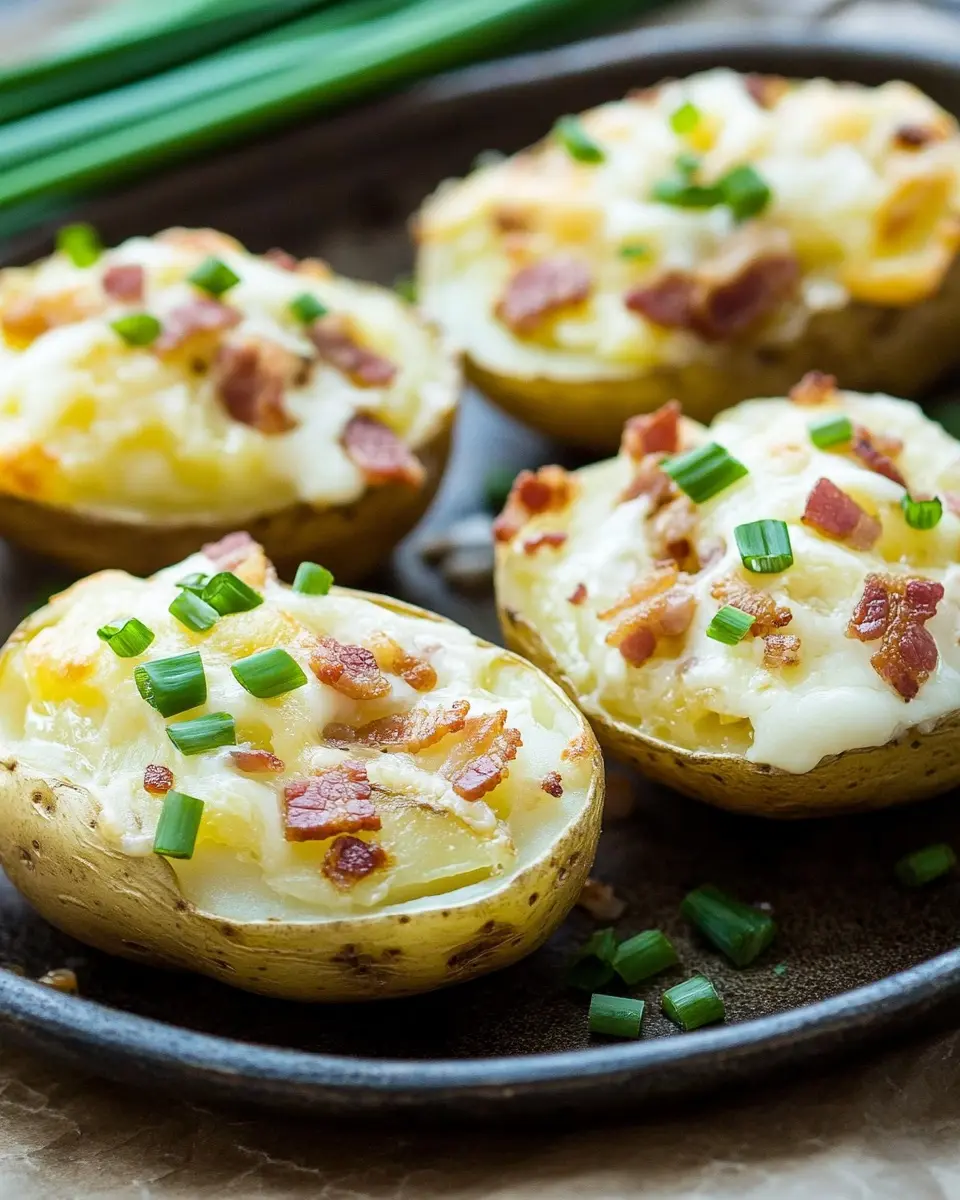 Gefüllte Kartoffeln nach Flammkuchen Art: Irresistibly Cheesy Delight
