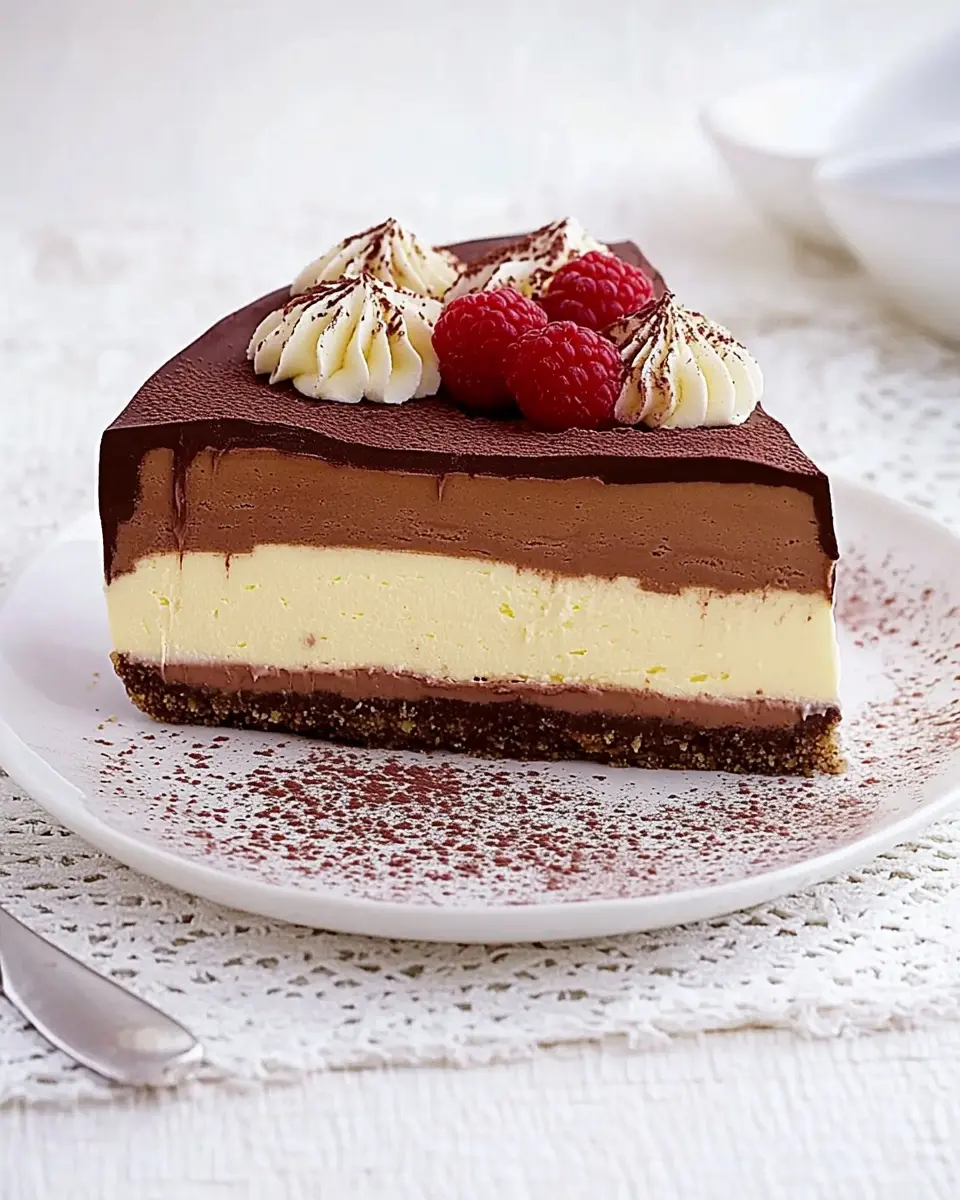 Dreifarbiger Schoko-Käsekuchen: Irresistibly Creamy Delight