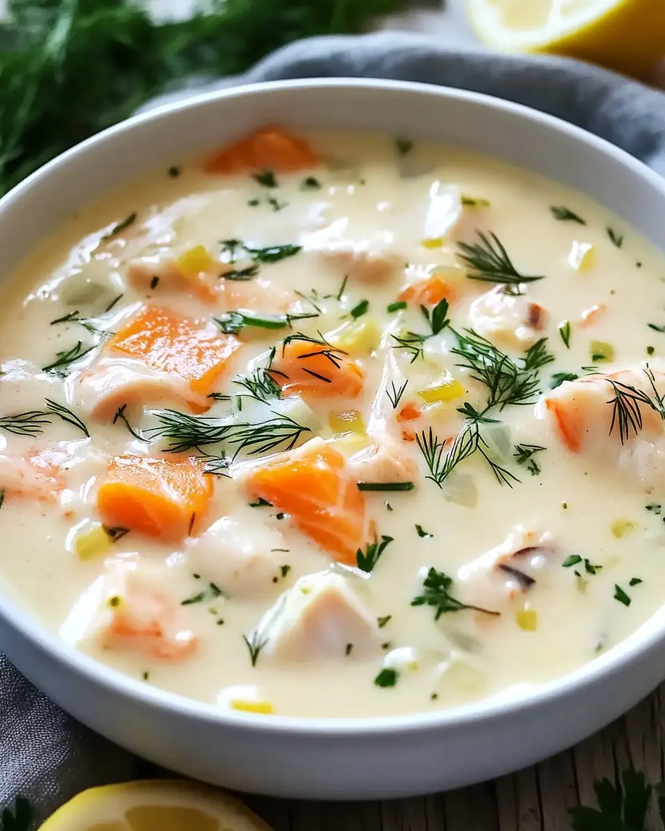 Fiskesuppe cremige norwegische fischsuppe First Image First Image