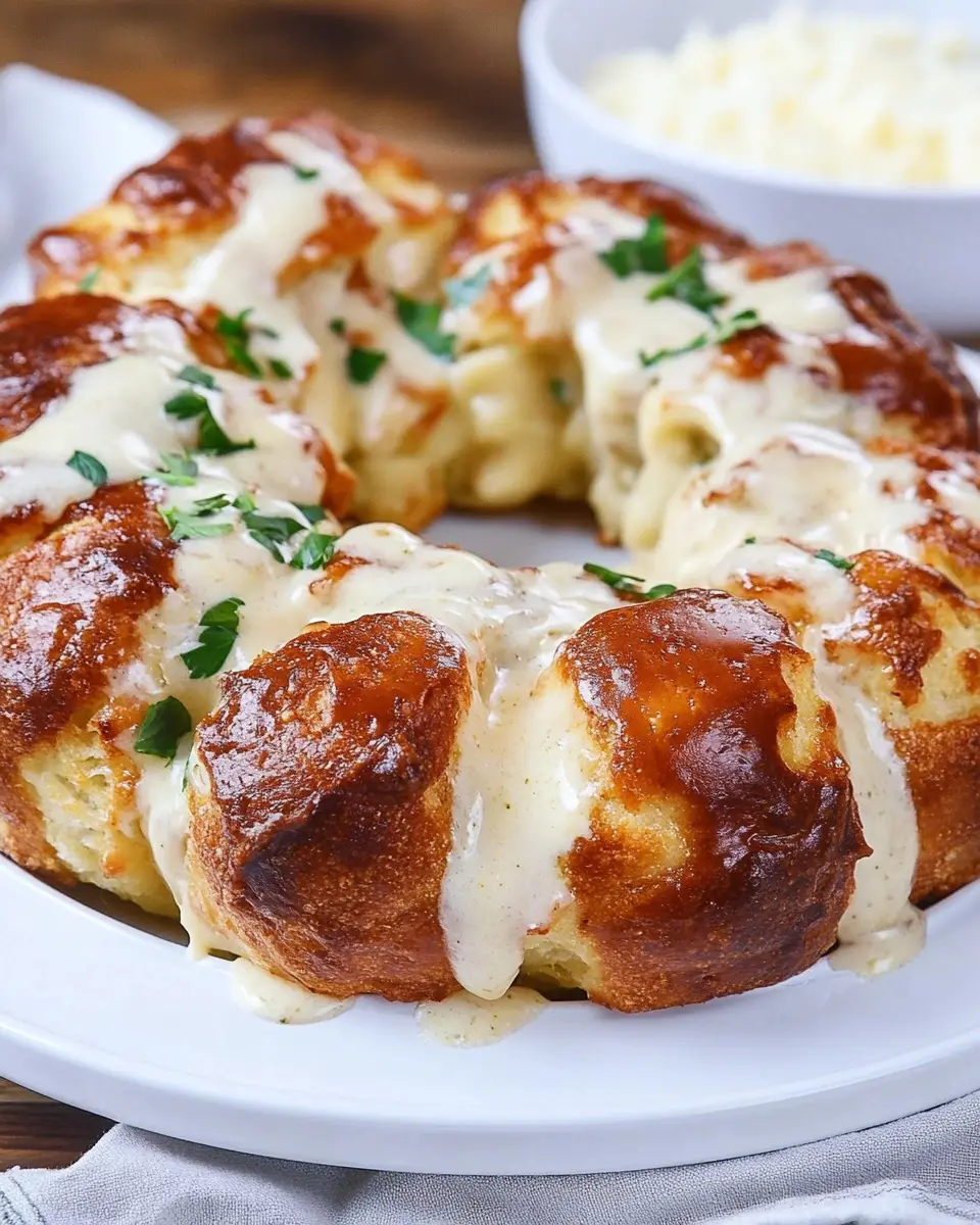 Chicken Alfredo Monkey Bread: Irresistibly Cheesy Goodness