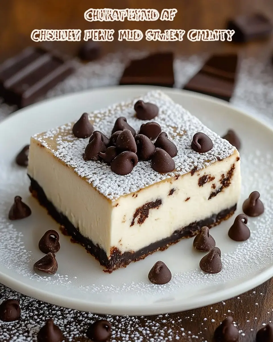 Chocolate Chip Cheesecake Bars: Irresistibly Creamy Delight 5