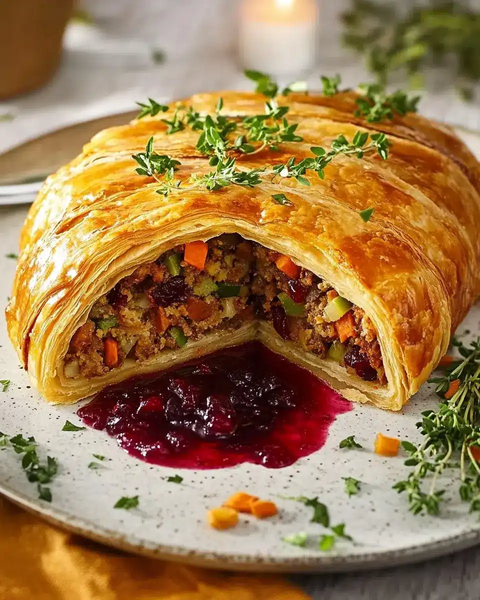 Vegetarischer Hackbraten im Blätterteig: Indulgent & Savory Delight
