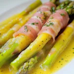 Spargel mit Schinkenstreifen und Kräutersauce First Image First Image