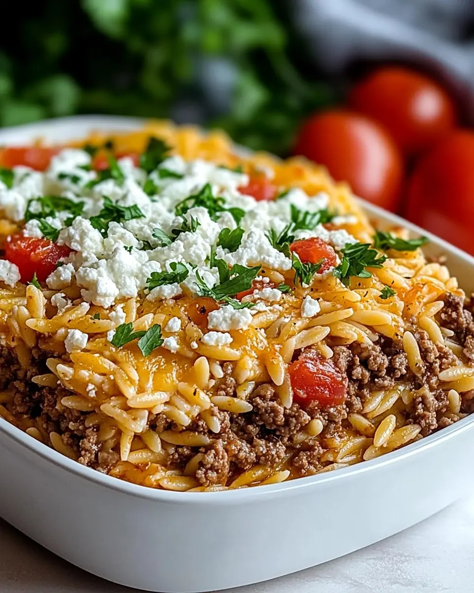 Griechischer Kritharaki-Hackauflauf mit Feta: A Cozy Delight